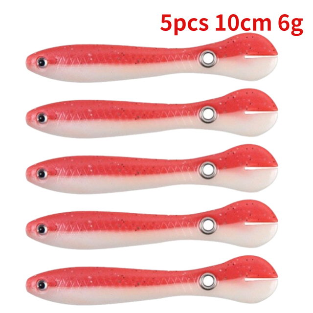 5/10pcs Silicone Soft Bait 10cm 6g Wobbler for Bass/Pike Crankbaits Fishing Artificial Swimbait Moving Bait For Fish