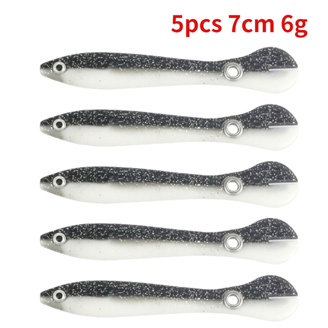 5/10pcs Silicone Soft Bait 10cm 6g Wobbler for Bass/Pike Crankbaits Fishing Artificial Swimbait Moving Bait For Fish