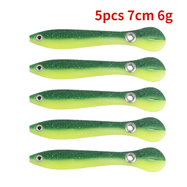 5/10pcs Silicone Soft Bait 10cm 6g Wobbler for Bass/Pike Crankbaits Fishing Artificial Swimbait Moving Bait For Fish