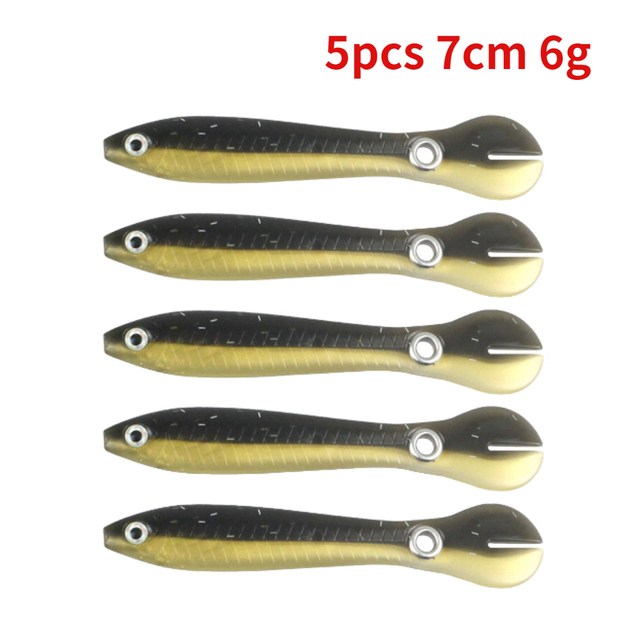 5/10pcs Silicone Soft Bait 10cm 6g Wobbler for Bass/Pike Crankbaits Fishing Artificial Swimbait Moving Bait For Fish