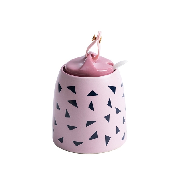 Ceramic Seasoning Pot Kitchen Dustproof Salt Pepper Spice Box Restaurant Condiment Jar Household Storage Sugar Cruet Container