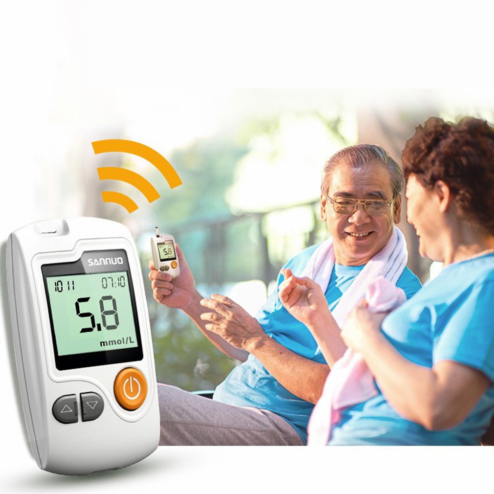 Blood Glucose Meter High Precision Measurement Voice Broadcast Smart Code-Free Auto Strip Measuring Blood Sugar