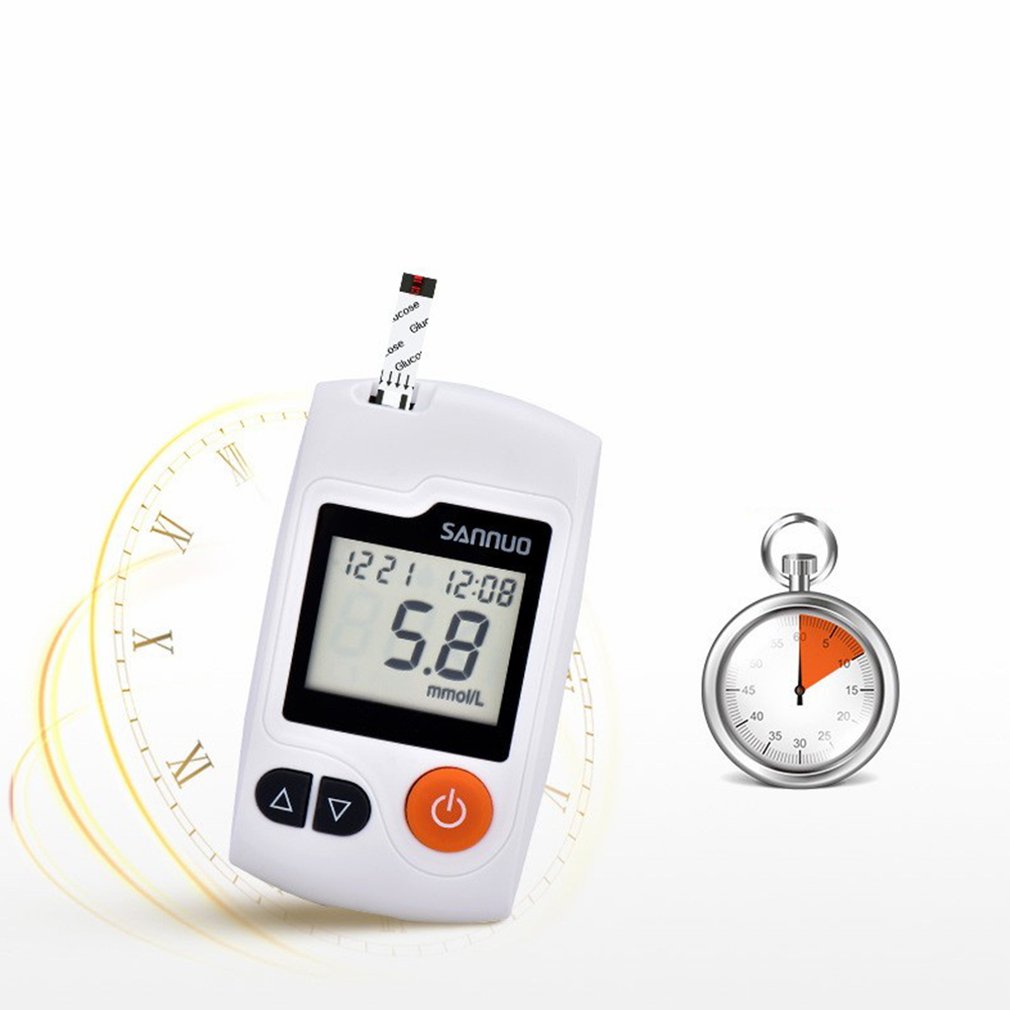Blood Glucose Meter High Precision Measurement Voice Broadcast Smart Code-Free Auto Strip Measuring Blood Sugar
