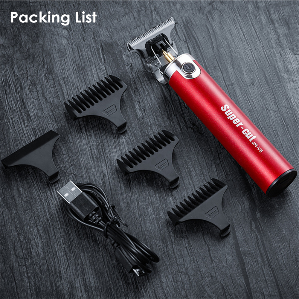Barber Professional Hair Trimmer Cordless 0.1mm Baldhead Finish Haircut Machine
