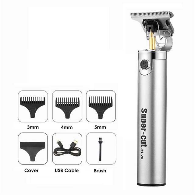 Barber Professional Hair Trimmer Cordless 0.1mm Baldhead Finish Haircut Machine