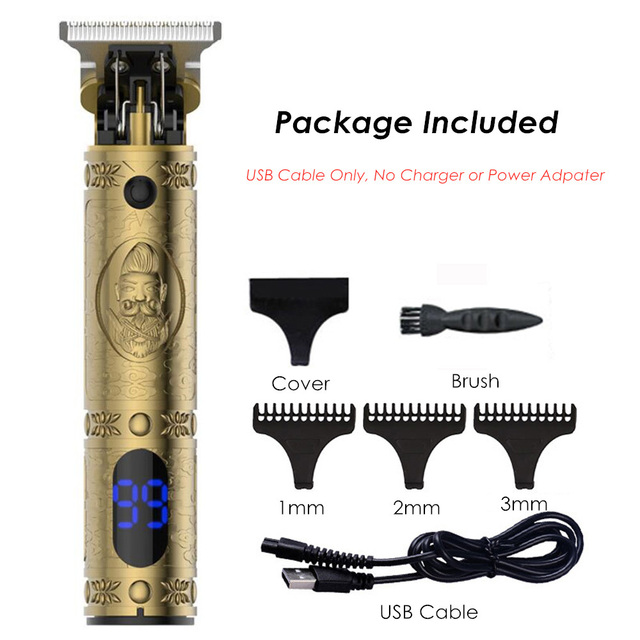 USB Rechargeable Hair Clipper Electric Professional Hair Trimmer Beard Shaver