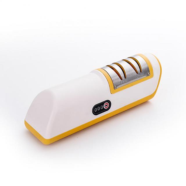Electric Knife Sharpener USB Charging Kitchen Accessories Professional 4 Grinding Level 2-speed Household Sharpener Tool New
