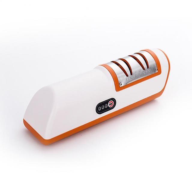 Electric Knife Sharpener USB Charging Kitchen Accessories Professional 4 Grinding Level 2-speed Household Sharpener Tool New