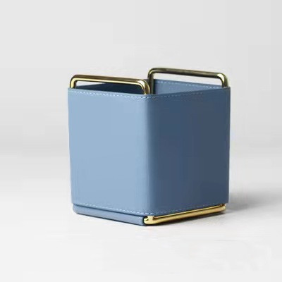 PU leather Simple Cosmetics Remote Control Women's Dressing Table Ins Desktop Storage Box home iron Decoration Storage Wholesale