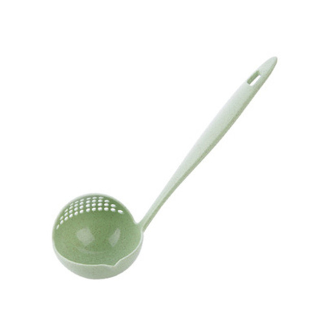 2PCS Long Handle Kitchen Gadgets Strainer Solid Color Cooking Colander Kitchen Scoop Plastic Tableware Colande Kitchen Accessories