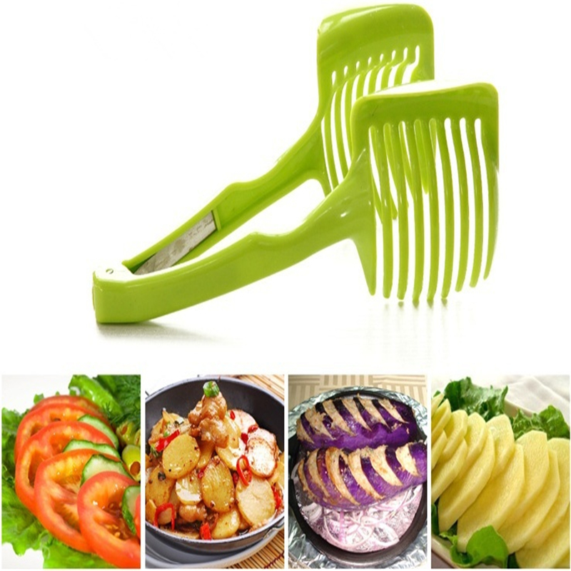 Plastic Potato Slicer Tomato Cutter Tool Shreadders Lemon Cutting Holder Cooking Tools Kitchen Accessories