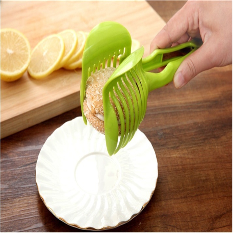 Plastic Potato Slicer Tomato Cutter Tool Shreadders Lemon Cutting Holder Cooking Tools Kitchen Accessories