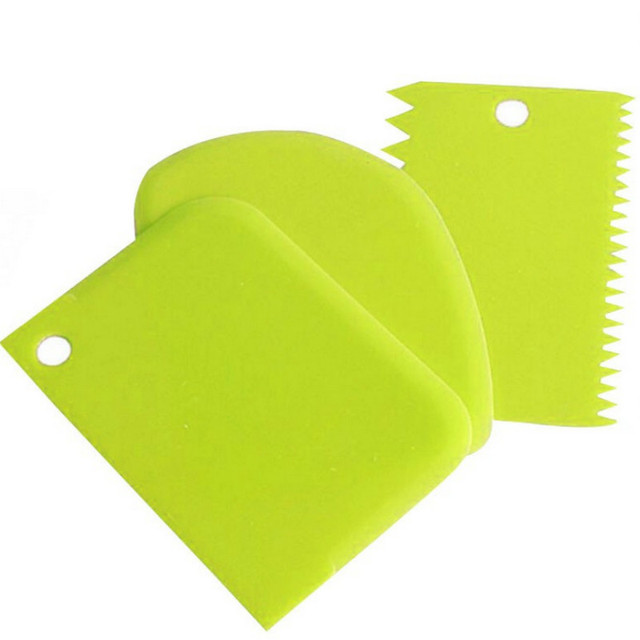 3 pcs/set Kitchen Accessories Tools Dough Cake Fondant Scraper Kitchen Food Decorating Tools Kitchen Gadgets Goods Supplies
