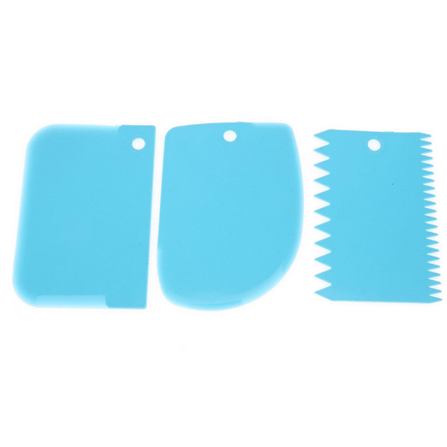 3 pcs/set Kitchen Accessories Tools Dough Cake Fondant Scraper Kitchen Food Decorating Tools Kitchen Gadgets Goods Supplies