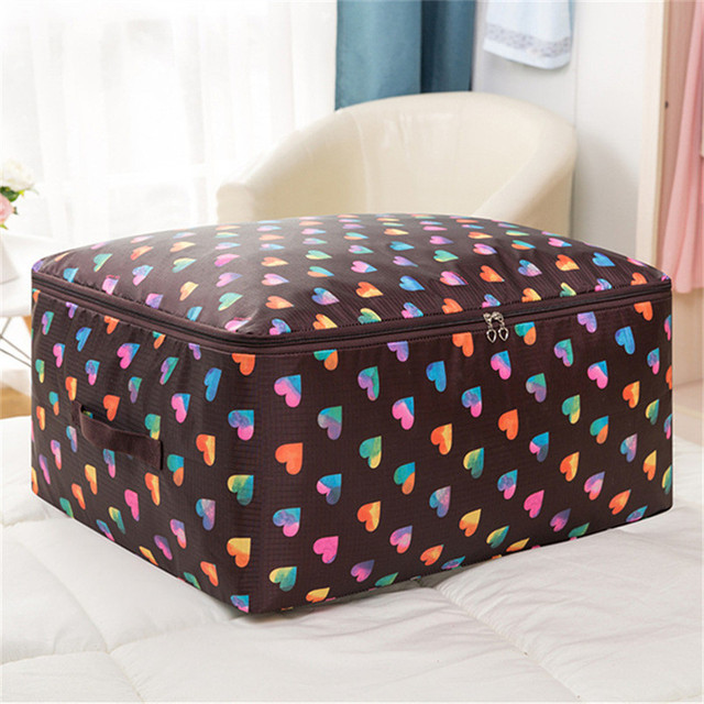 Colorful Printed Quilt Storage Bag Household Items Finishing Dust Bag Save Space