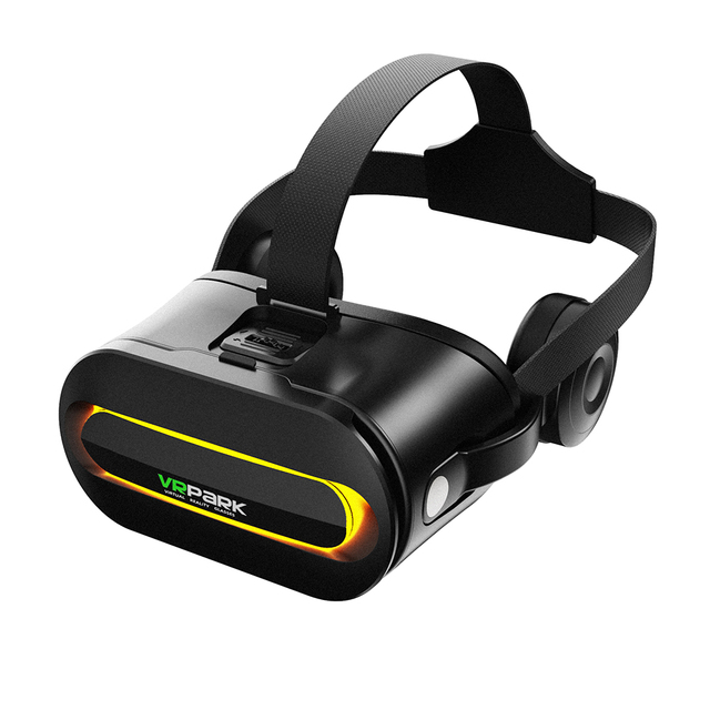 J60 Bluetooth 5.0 3D VR Headset Smart Virtual Reality Glasses Helmet for 4.5-6.7'' Smart Phone Binoculars with Controller