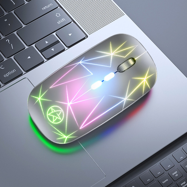 Rechargeable Wireless Mouse USB 2.4Ghz Computer Mause Gamer Ergonomic RGB Gaming Mice Silent For PC Laptop