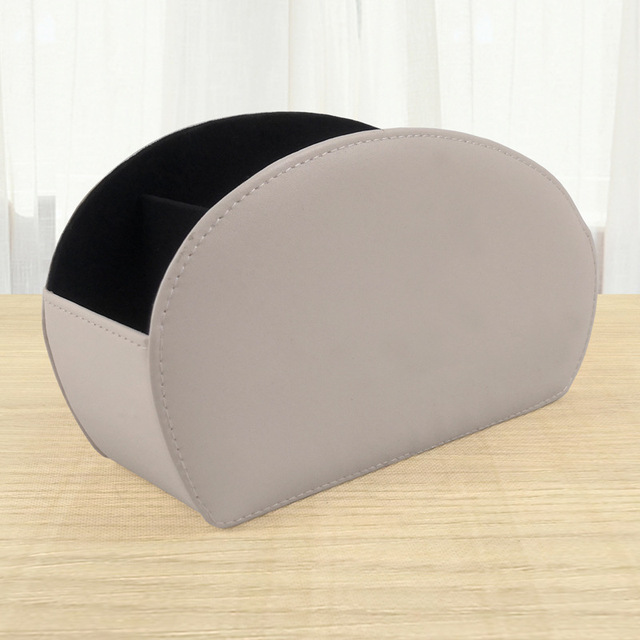 5 Grid Pu Leather Remote Control Holder Organizer Phone And Tv Stand Tools Office Stationery Desktop Storage Box Home Gadgets