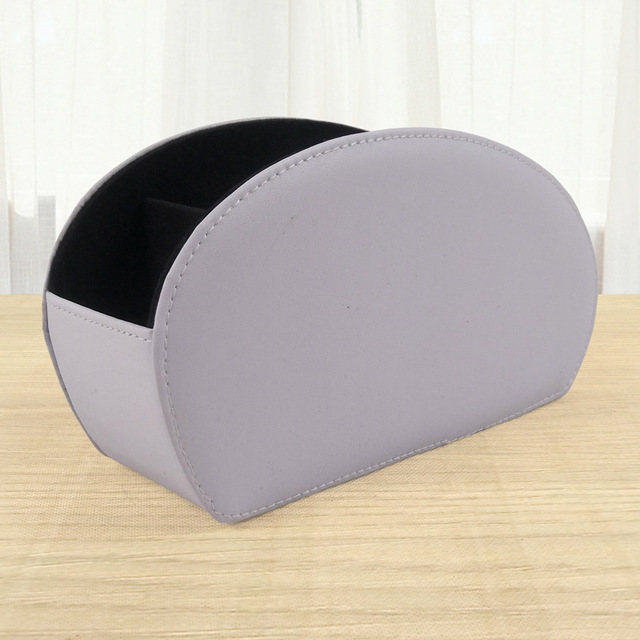 5 Grid Pu Leather Remote Control Holder Organizer Phone And Tv Stand Tools Office Stationery Desktop Storage Box Home Gadgets