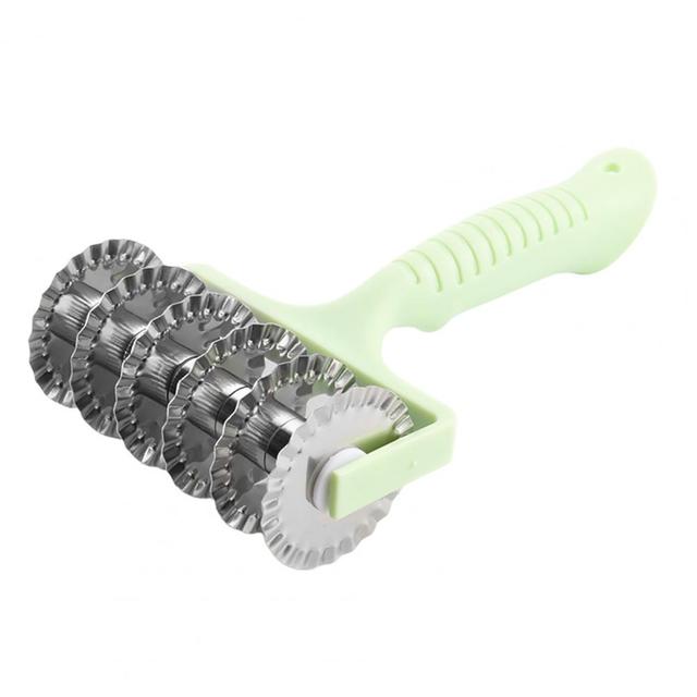 kitchen  Cutter Pastry Rolling Pin Rolling Dough Cutter Reusable Easy Use Stainless Steel Pie Noodle Bread Slicer for Kitchen