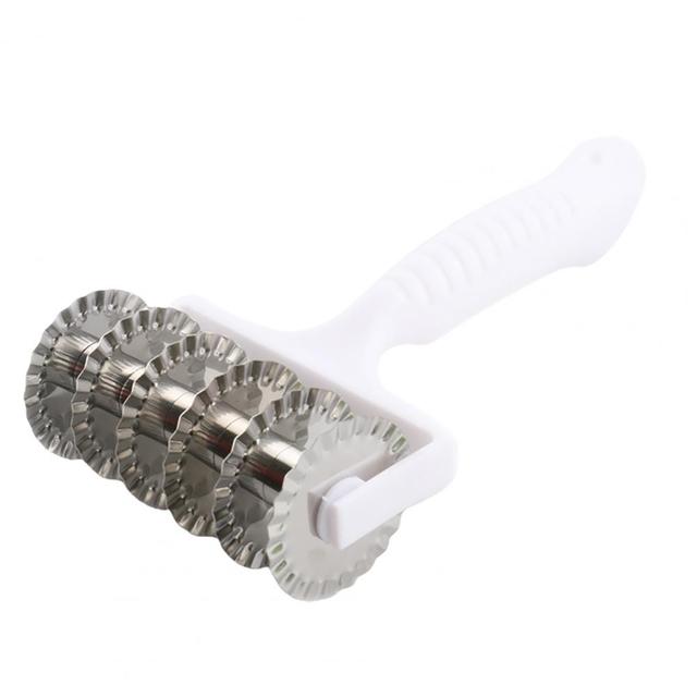 kitchen  Cutter Pastry Rolling Pin Rolling Dough Cutter Reusable Easy Use Stainless Steel Pie Noodle Bread Slicer for Kitchen
