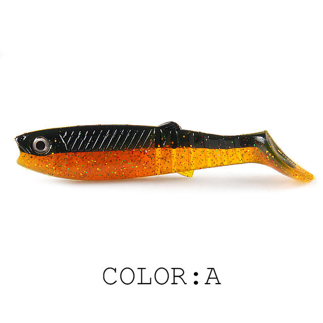NEW cannibal baits 3D color bicolor smell bait 96mm/80mm/62mm Fishing Fish T Tail