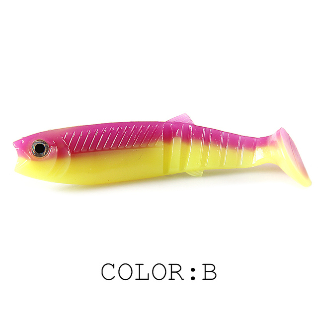 NEW cannibal baits 3D color bicolor smell bait 96mm/80mm/62mm Fishing Fish T Tail