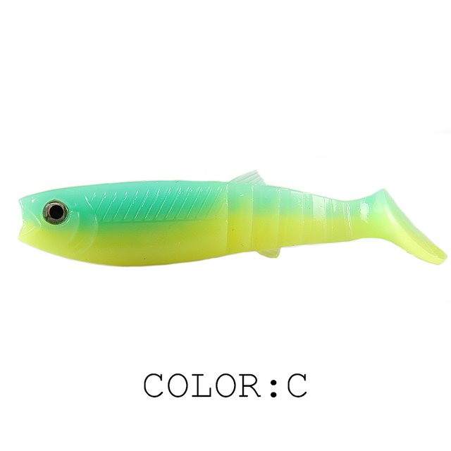 NEW cannibal baits 3D color bicolor smell bait 96mm/80mm/62mm Fishing Fish T Tail