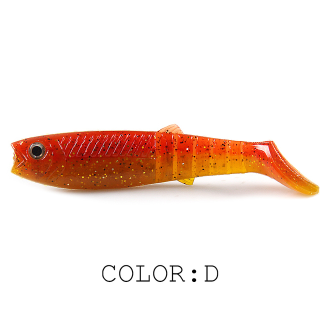NEW cannibal baits 3D color bicolor smell bait 96mm/80mm/62mm Fishing Fish T Tail