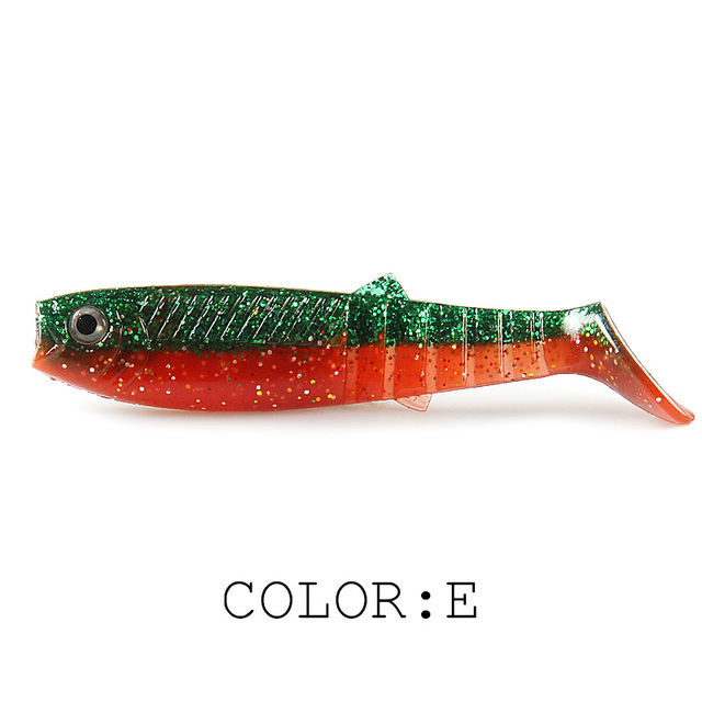 NEW cannibal baits 3D color bicolor smell bait 96mm/80mm/62mm Fishing Fish T Tail