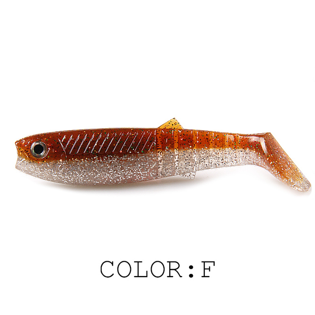 NEW cannibal baits 3D color bicolor smell bait 96mm/80mm/62mm Fishing Fish T Tail