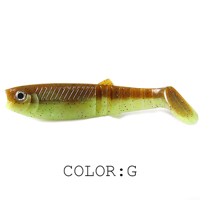 NEW cannibal baits 3D color bicolor smell bait 96mm/80mm/62mm Fishing Fish T Tail