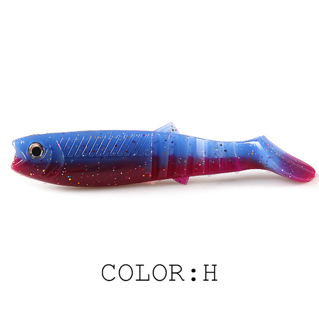 NEW cannibal baits 3D color bicolor smell bait 96mm/80mm/62mm Fishing Fish T Tail