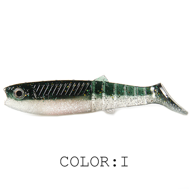NEW cannibal baits 3D color bicolor smell bait 96mm/80mm/62mm Fishing Fish T Tail
