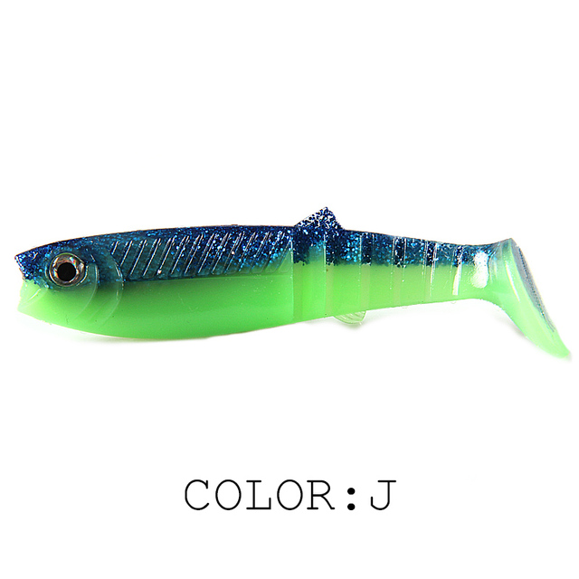 NEW cannibal baits 3D color bicolor smell bait 96mm/80mm/62mm Fishing Fish T Tail