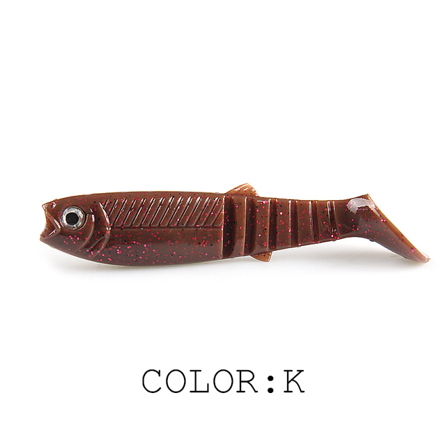 NEW cannibal baits 3D color bicolor smell bait 96mm/80mm/62mm Fishing Fish T Tail