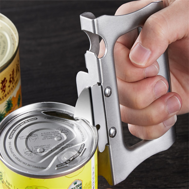 Stainless Steel Multifunctional Bottle Opener Beer Beverage Container Can Opener Home Kitchen Accessories Gadgets
