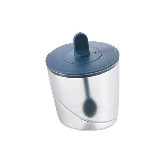 Seasoning Box Plastic Condiment Canister Spice Container Combined Lid and Spoon Spice Salt Sugar Chili Seasoning Storage Box