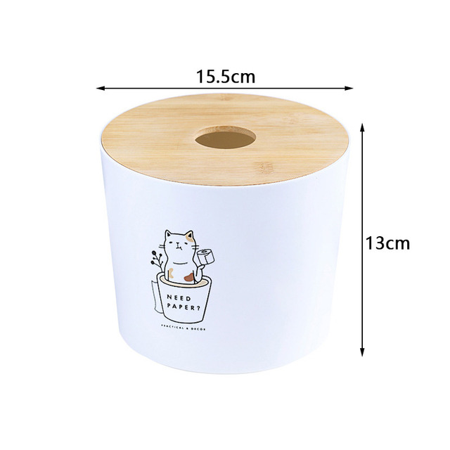 Household Pumping Paper Box Round Button Roll Paper Boxes Toilet Roll Paper Boxes Tableware Accessories Creative Napkin Boxes
