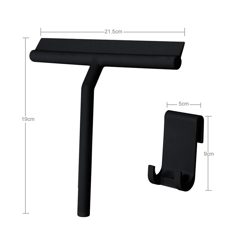 Shower Squeegee Black Silicone Window Floor Cleaning Bathroom Products