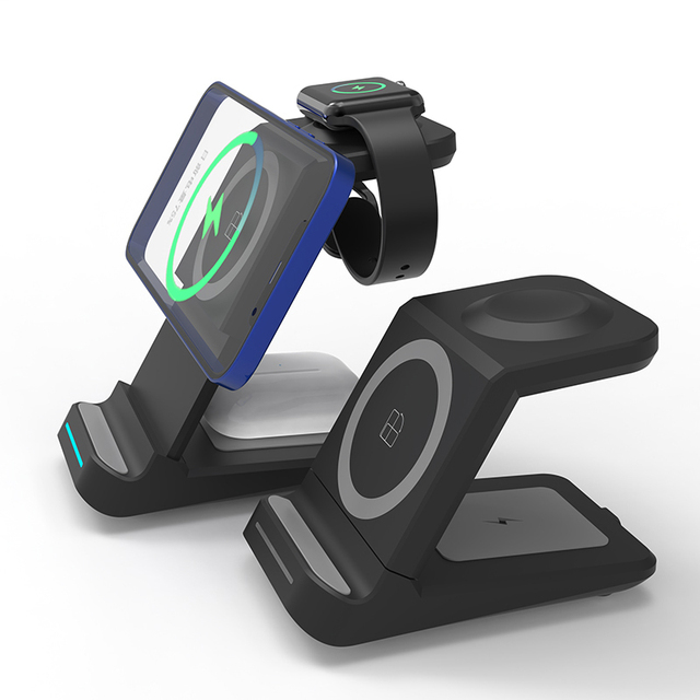 30W Magnetic Wireless Charger Stand For IPhone 13 12 11 XR 8 Apple Watch 3 In 1 Qi Fast Charging Dock for Airpods Pro IWatch 7 6