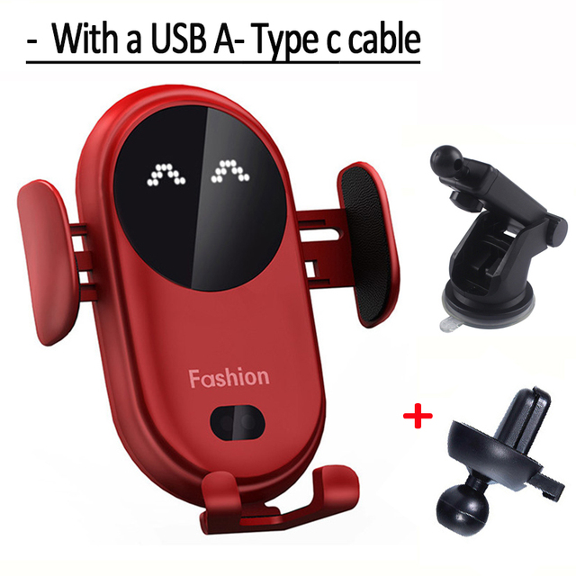 30W Car Wireless Charger Car Phone Holder for iPhone 12 12ProMax 11 11Pro X XR XSMAX 8 7 Plus Intelligent Infrared Phone Holder