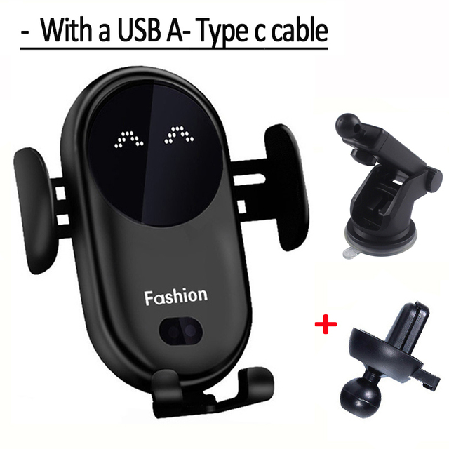 30W Car Wireless Charger Car Phone Holder for iPhone 12 12ProMax 11 11Pro X XR XSMAX 8 7 Plus Intelligent Infrared Phone Holder