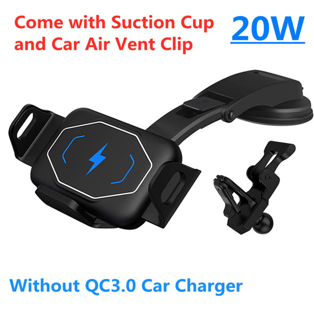 20W fast charging car Qi wireless charger folding screen mobile phone holder for Samsung Galaxy Z folding 3 2 iPhone 13 12 Max