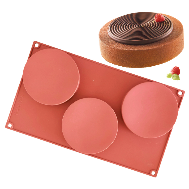 New 3 Cavity Cylinder Silicone Cake Mold Cookies 3D DIY Handmade Kitchen Reuse Baking Tools Decorating Mousse Making Mould