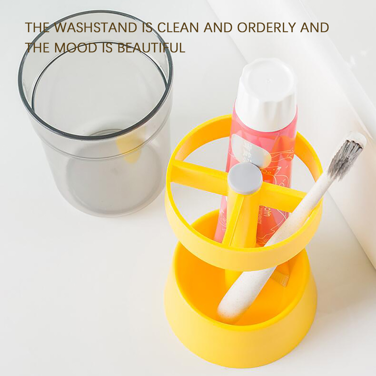 Creative Mouthwash Cup Toothbrush Toothpaste Holder Portable Wash Cup Student Toothbrush Bathroom Tumblers Toilet Accessories
