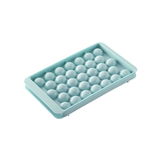 18/33 Grid Ice Cube Tray Frozen Food Grade PP 3D Round Diamond Ice Maker Kitchen Bar DIY Pudding Tool Ice Cube Mold with Lid