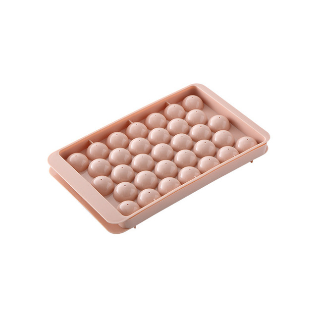 18/33 Grid Ice Cube Tray Frozen Food Grade PP 3D Round Diamond Ice Maker Kitchen Bar DIY Pudding Tool Ice Cube Mold with Lid