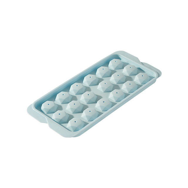 18/33 Grid Ice Cube Tray Frozen Food Grade PP 3D Round Diamond Ice Maker Kitchen Bar DIY Pudding Tool Ice Cube Mold with Lid