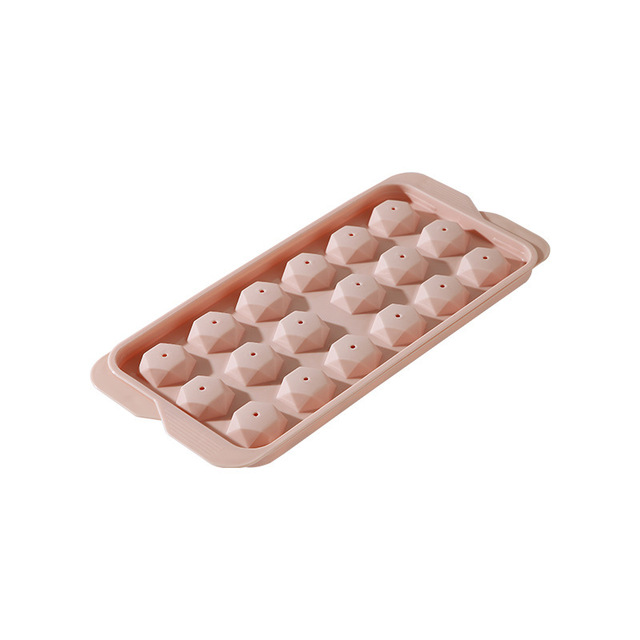 18/33 Grid Ice Cube Tray Frozen Food Grade PP 3D Round Diamond Ice Maker Kitchen Bar DIY Pudding Tool Ice Cube Mold with Lid